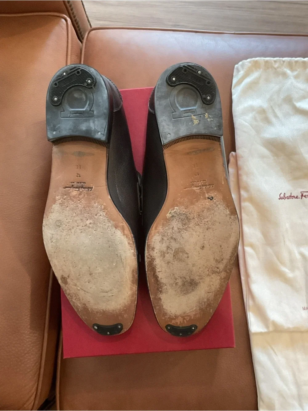 Salvatore Ferragamo Black Leather Horsebit Loafers